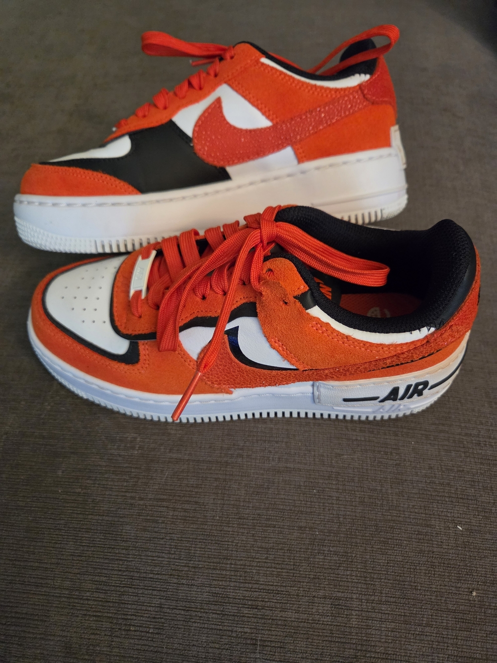 Nike Air Force 1 Shadow Shoes Rush Orange Black Size 6